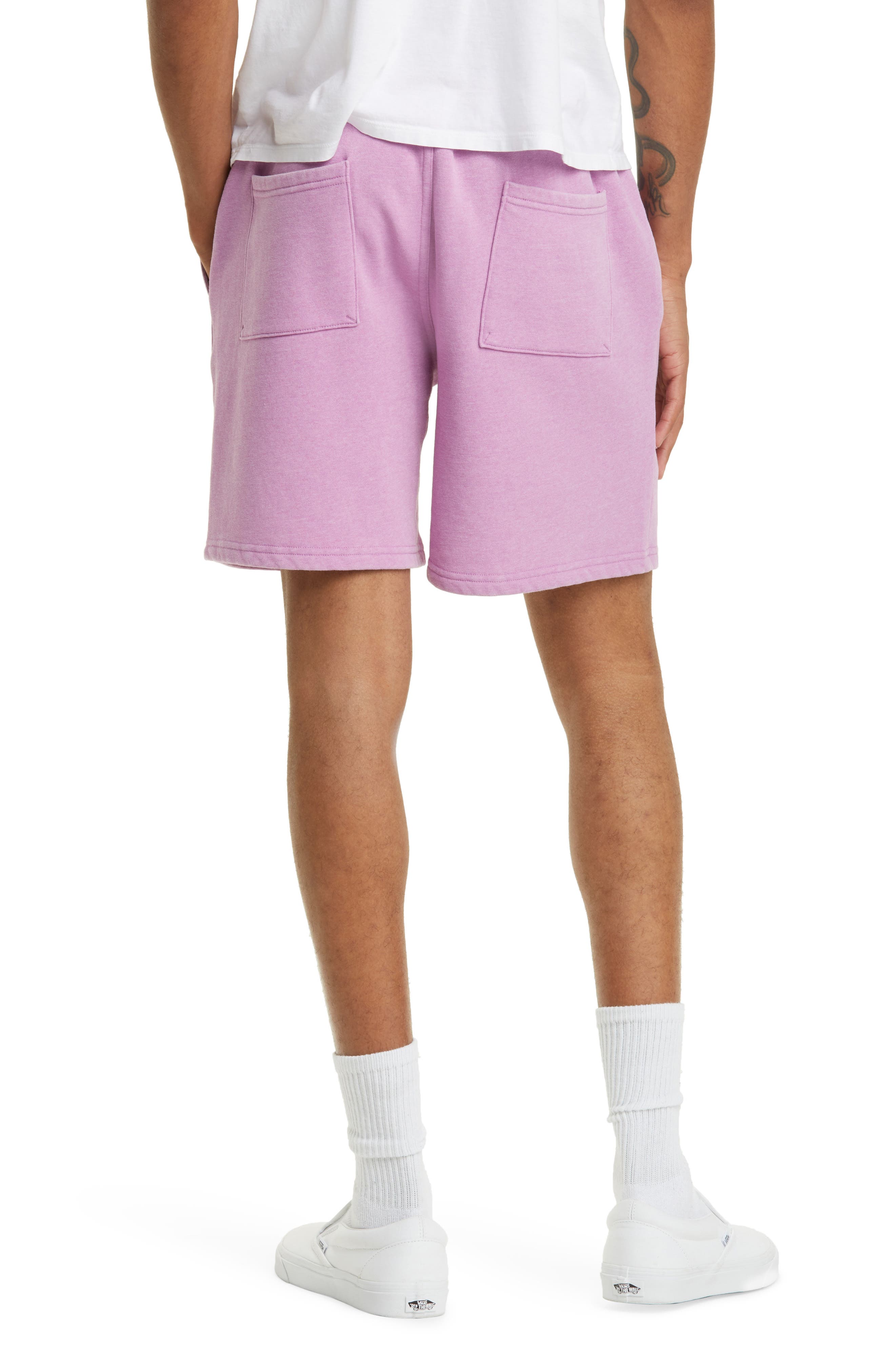 purple fleece shorts