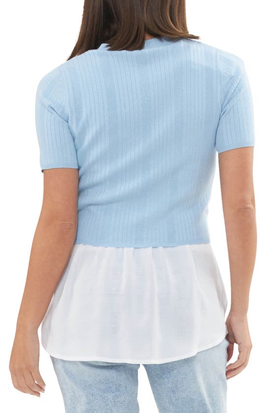 Shop Ripe Maternity Franki Maternity Sweater With Detachable Nursing Underlay In Sky Blue