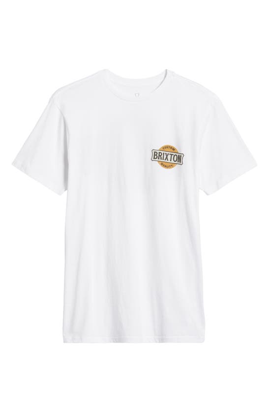 Shop Brixton Wendall Logo Graphic T-shirt In White