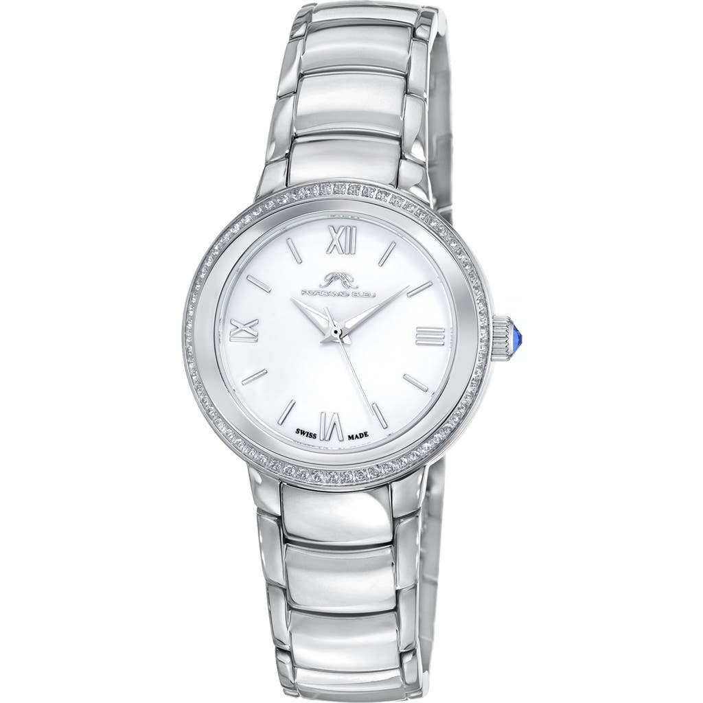 Porsamo Bleu Luna Bracelet Watch, 34mm In Silver & White