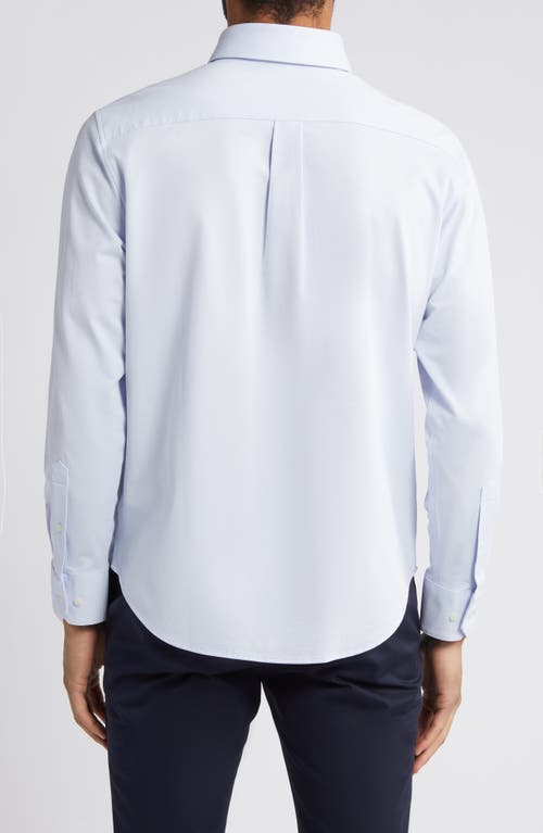Mizzen + Main Mizzen+main Ellis Trim Fit Solid Performance Button-down Shirt In Blue