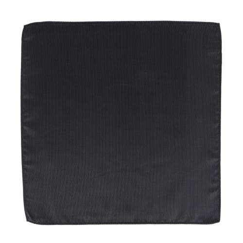 Trafalgar Leyton Diagonal Lined Tone On Tone Silk 12 X 12 Pocket Square In Graphite