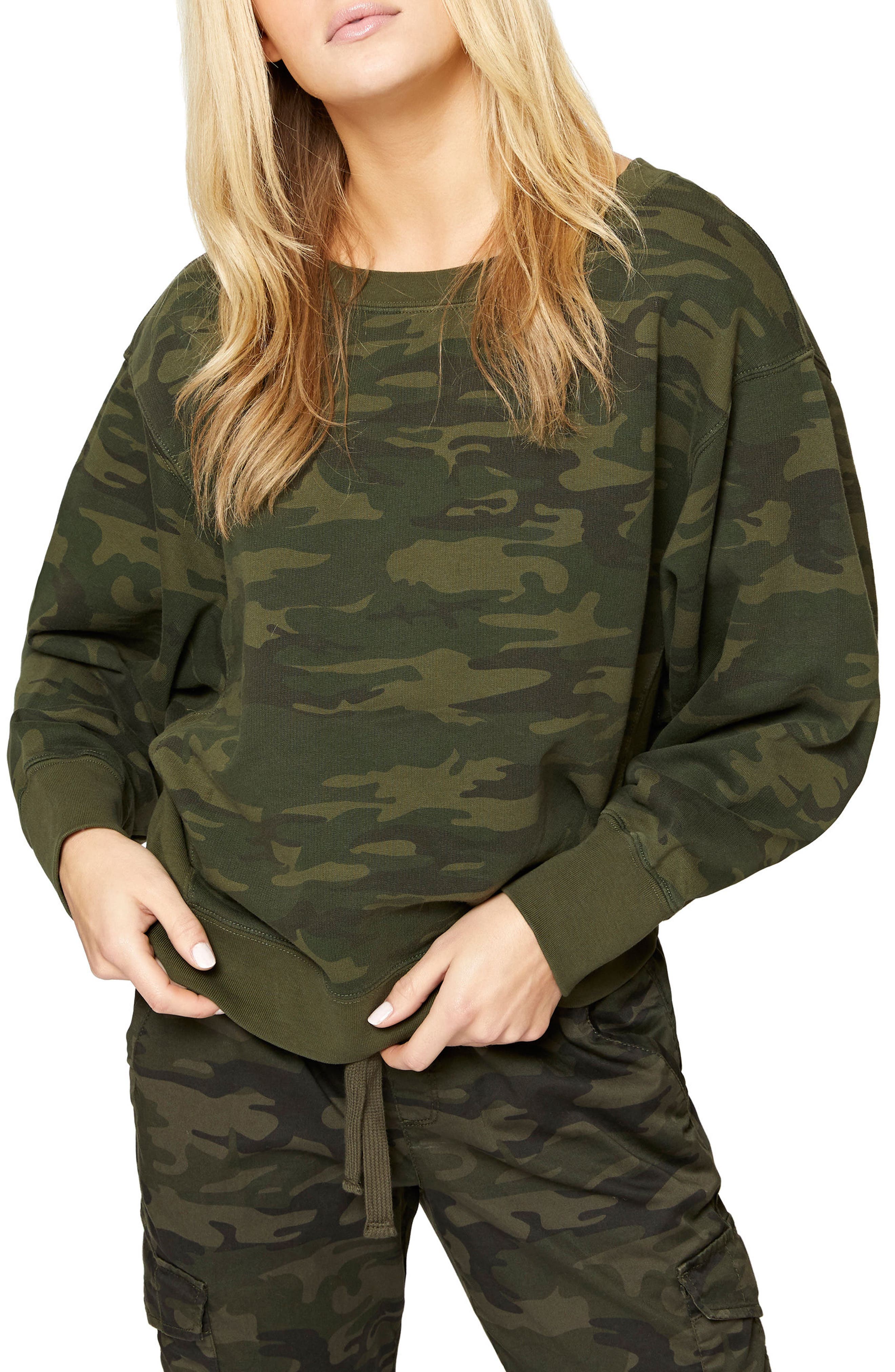 sanctuary camo sweatshirt