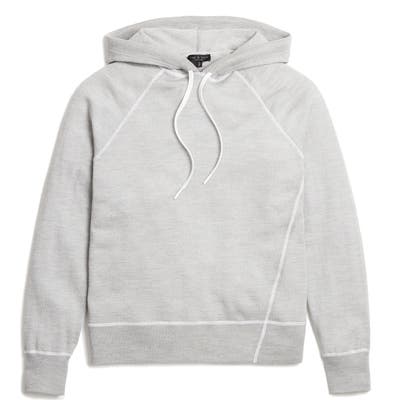 Rag & Bone Shannon Merino Wool Sweater Hoodie, Grey