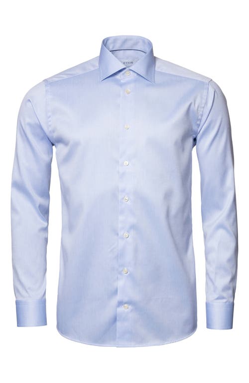 Shop Eton Slim Fit Cotton Twill Dress Shirt In Light Pastel Blue