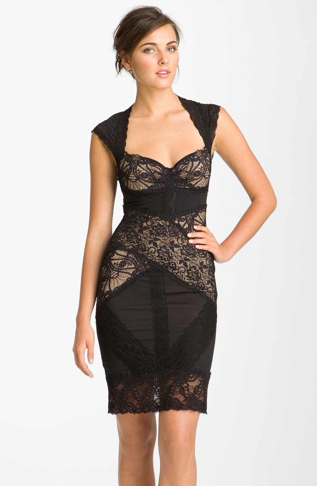 nicole miller lace dress