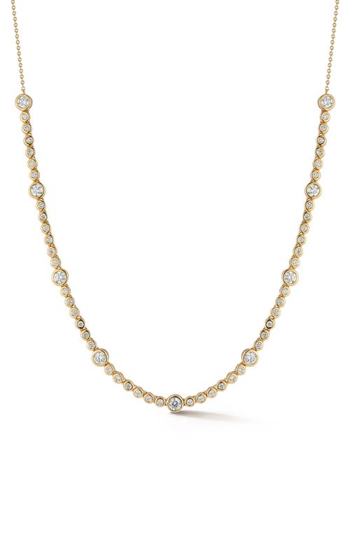 Lulu Jack Diamond Bezel Frontal Necklace in Yellow Gold