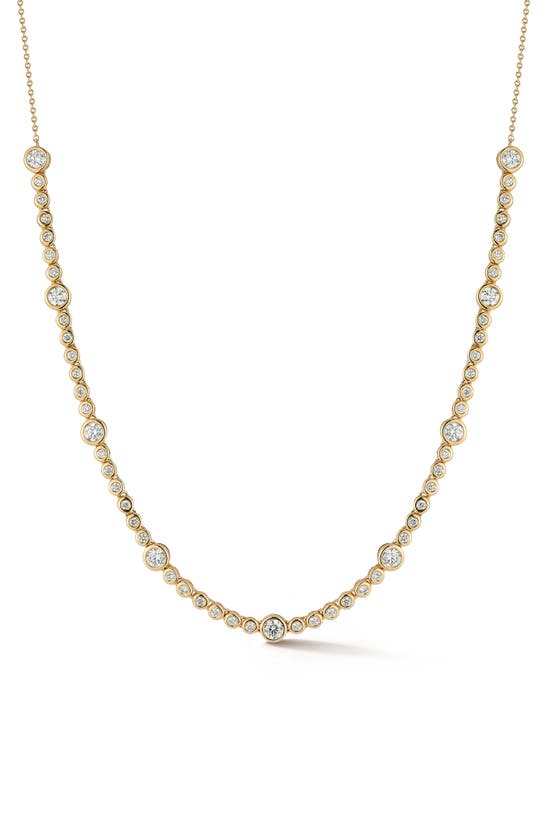 Shop Dana Rebecca Designs Lulu Jack Diamond Bezel Frontal Necklace In Yellow Gold