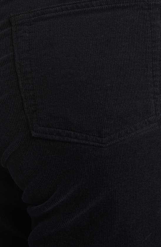 Ag Alexxis High Waist Extended Straight Leg Corduroy Pants In Super Black