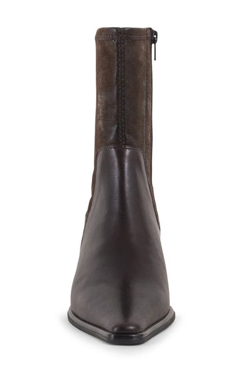 Vagabond Shoemakers Giselle Pointed Toe Bootie In Chocolate