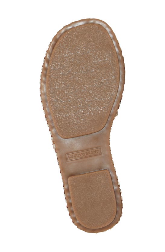 Shop Lucky Brand Zanora Slide Sandal In Gold Platino