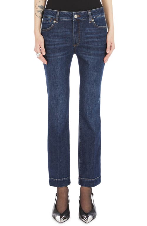 Shop Sportmax Ankle Mini Flare Jeans In Midnight Blue