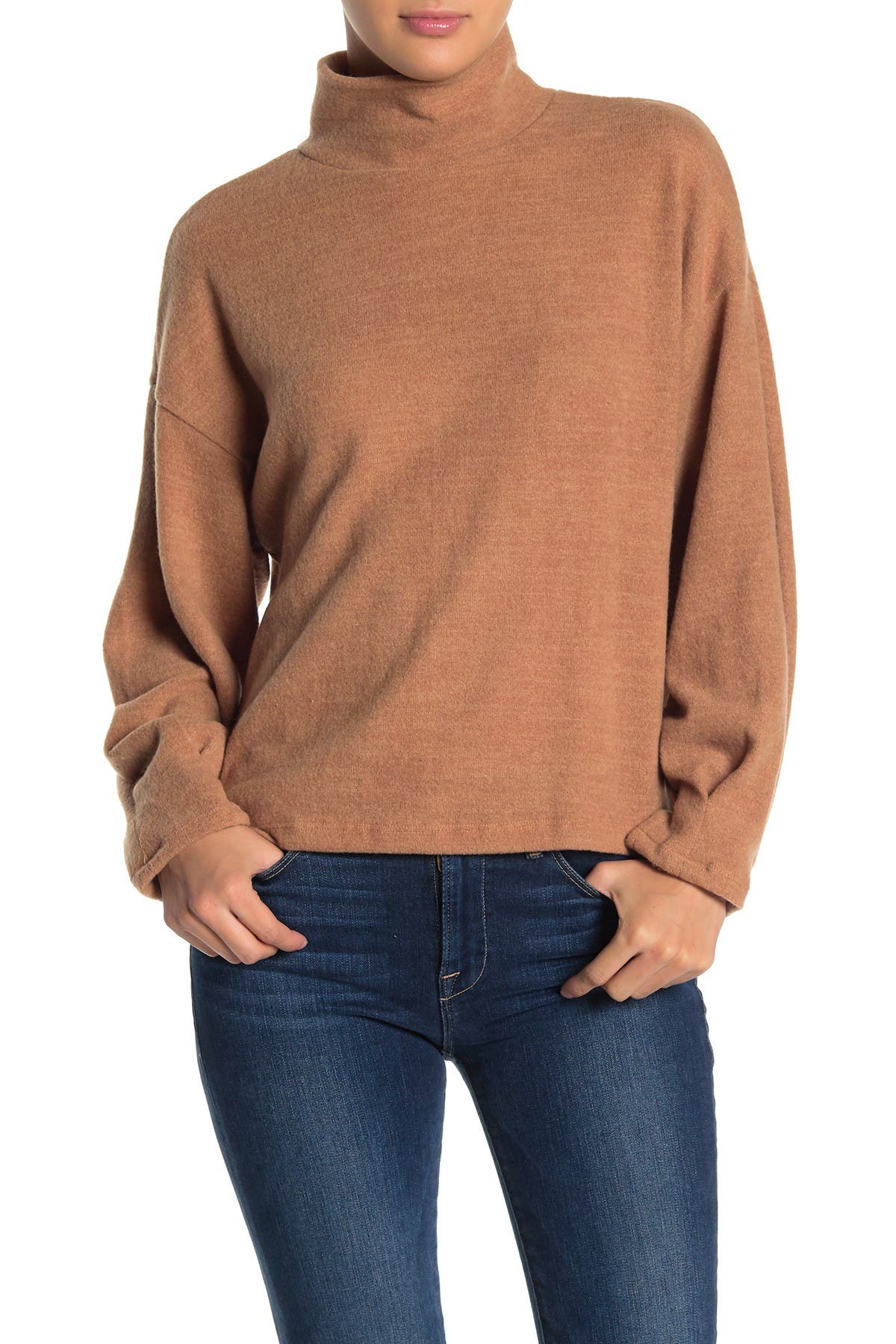 Lush | Mock Neck Dolman Brushed Knit Pullover | HauteLook