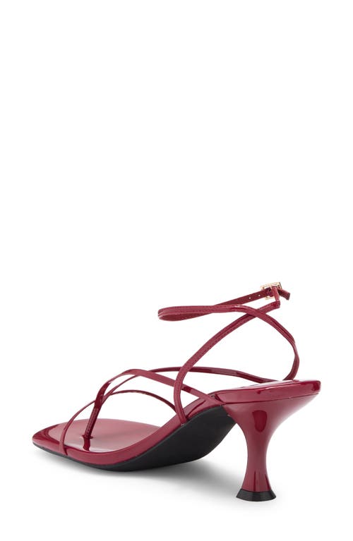 Jeffrey Campbell Leeda Ankle Strap Sandal In Cherry Red Patent