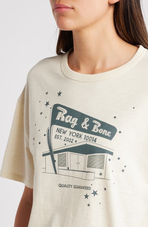 Shop Rag & Bone Astro Cotton Graphic T-shirt In Off White