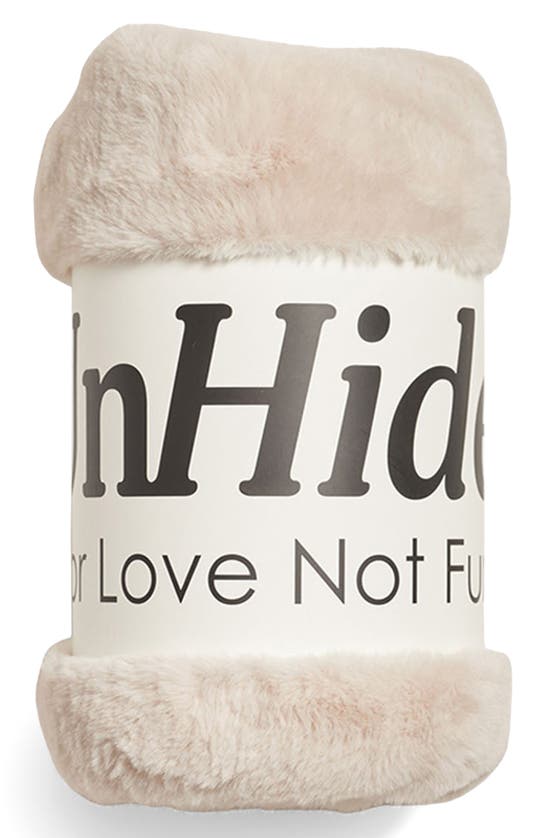 Unhide Lil' Marsh X-small Plush Blanket In Beige Bear