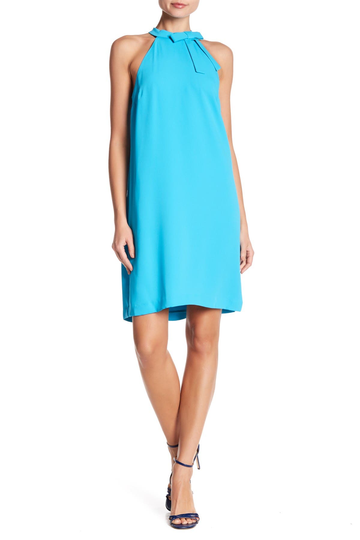 halter dress tie neck