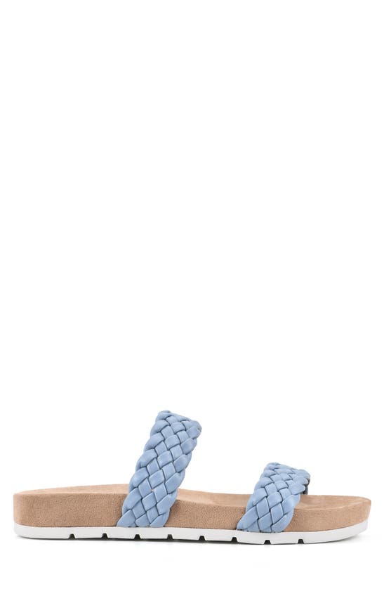 Cliffs By White Mountain Truly Slide Sneaker In Lt Blue/ Smooth