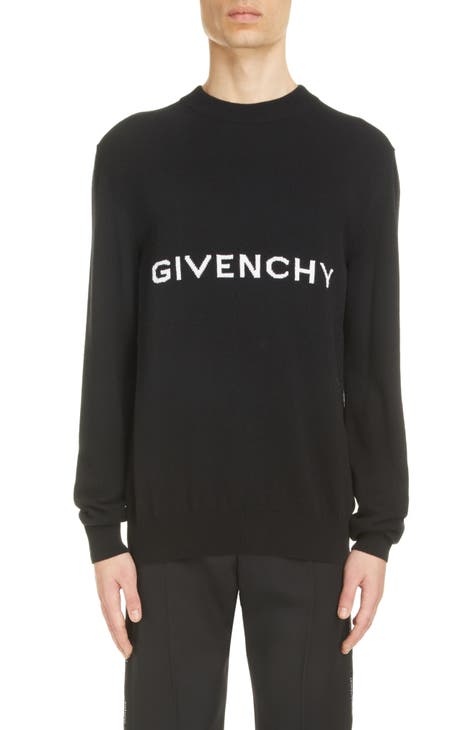 Givenchy cotton large logo crew neck sweater - Black