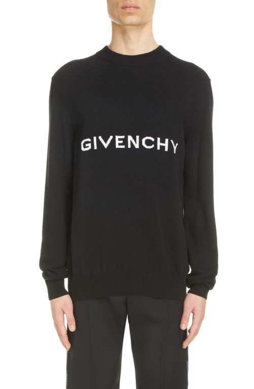 Givenchy Slim Fit Cotton Crewneck Sweatshirt Black at Nordstrom,