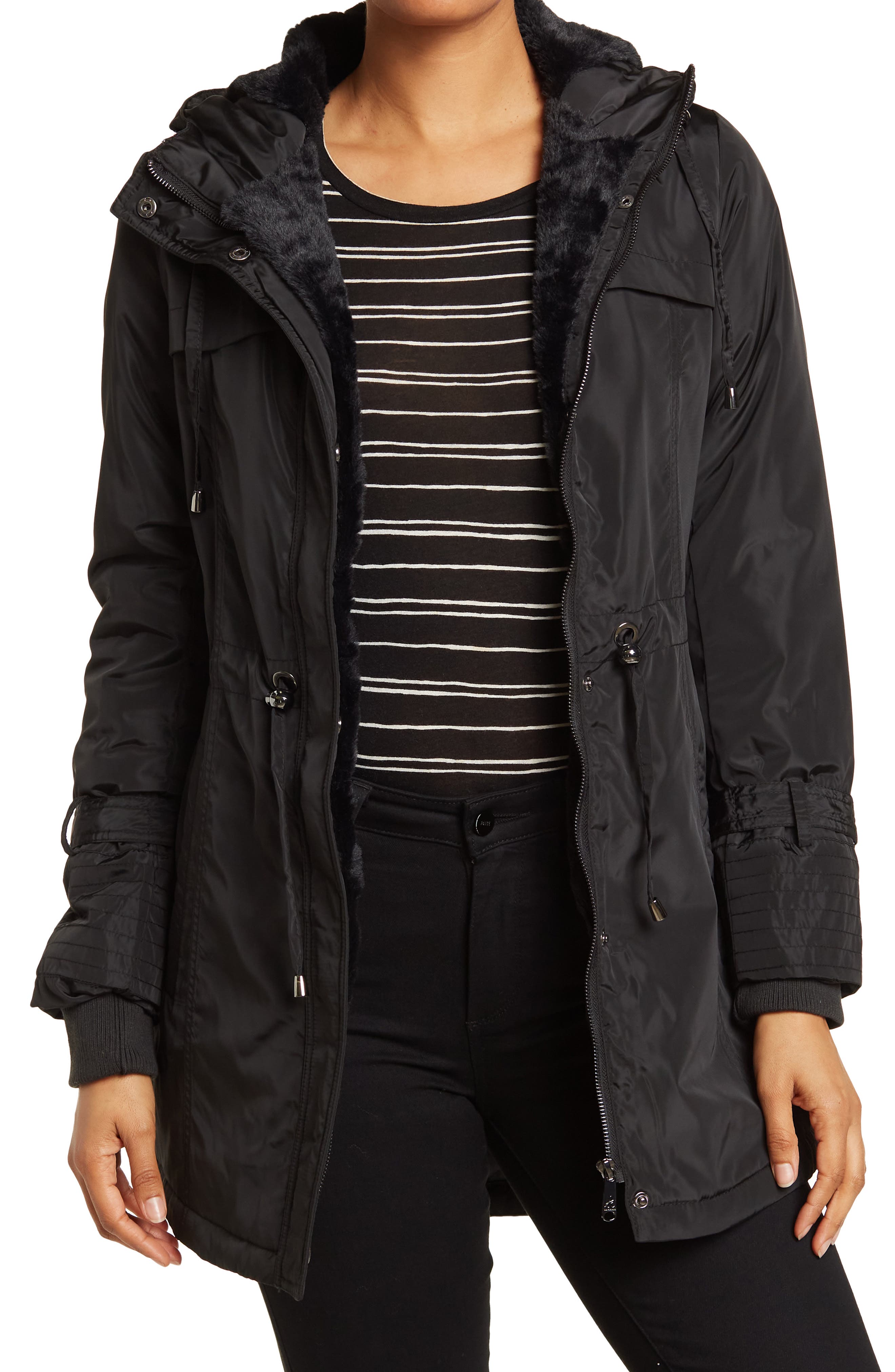 lined anorak jacket with hood