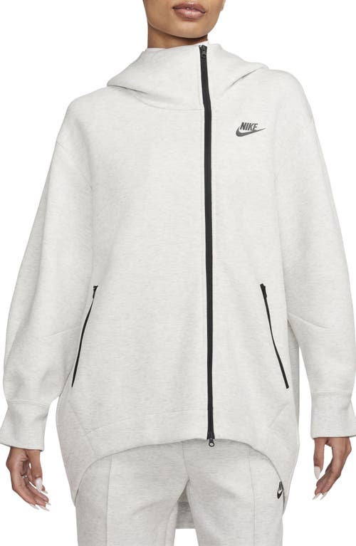 Shop Nike Sportswear Tech Fleece Zip Hoodie In Light Grey/heather/black