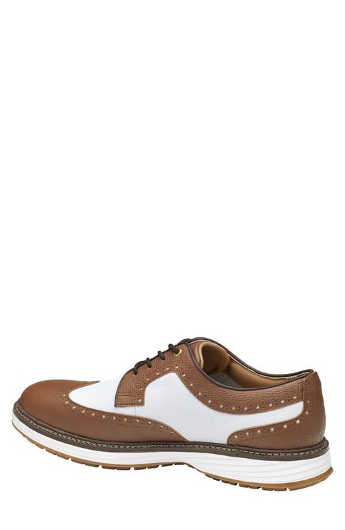 Johnston & Murphy Men's Waterproof Upton Gl3 Luxe Hybrid Shoes In Tan/white Wp Scotch Grain