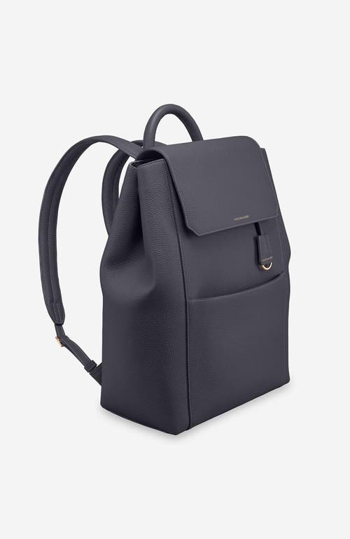 Shop Maison De Sabre Maison De Sabré Large Leather Soft Backpack In Graphite Grey