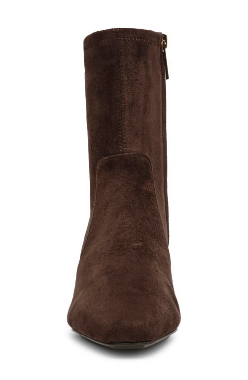 Shop Anne Klein Iga Sock Bootie In Chocolate