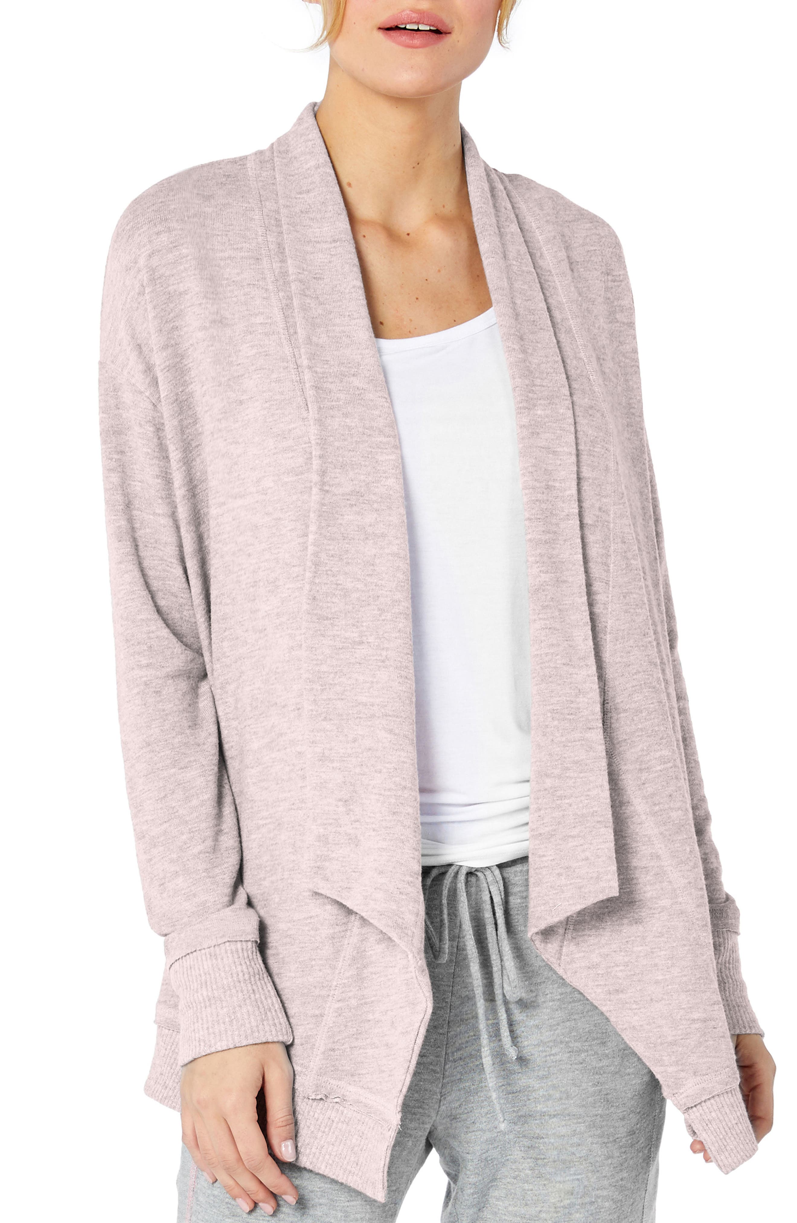 jersey open front cardigan