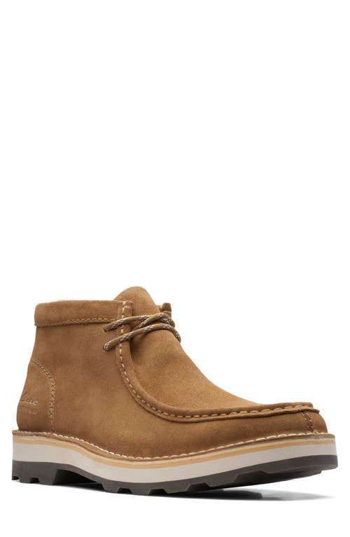 Clarks(r) Corston Wally Waterproof Boot in Dark Sand W Lined