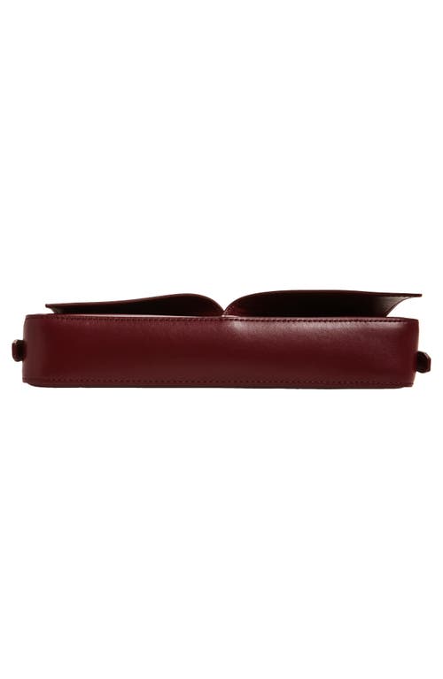 Shop Coperni Belted Baguette Leather Shoulder Bag In Red Red