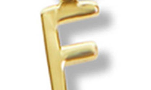 Shop Argento Vivo Sterling Silver Initial Pendant Sterling Silver Paper Clip Chain Necklace In Gold - F