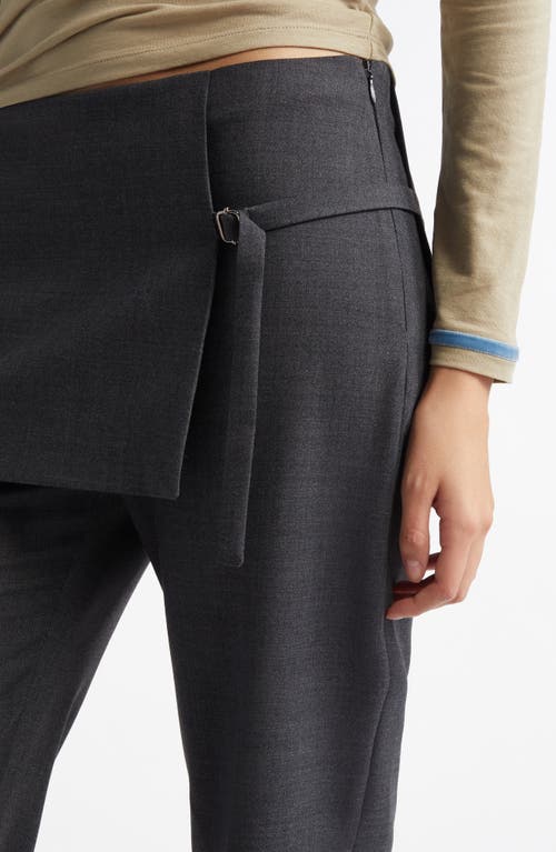 Paloma Wool Archive Layered Wool Blend Trousers In Grey
