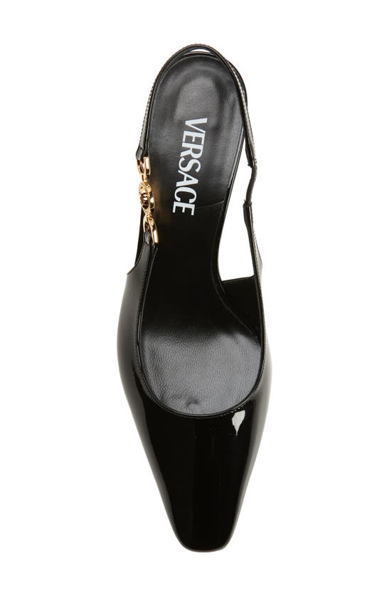 Shop Versace Medusa '95 Kitten Heel Slingback Pump In Black