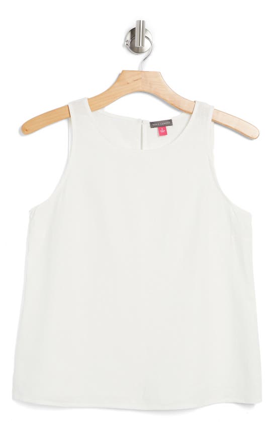 VINCE CAMUTO VINCE CAMUTO LINEN BLEND KEYHOLE TANK