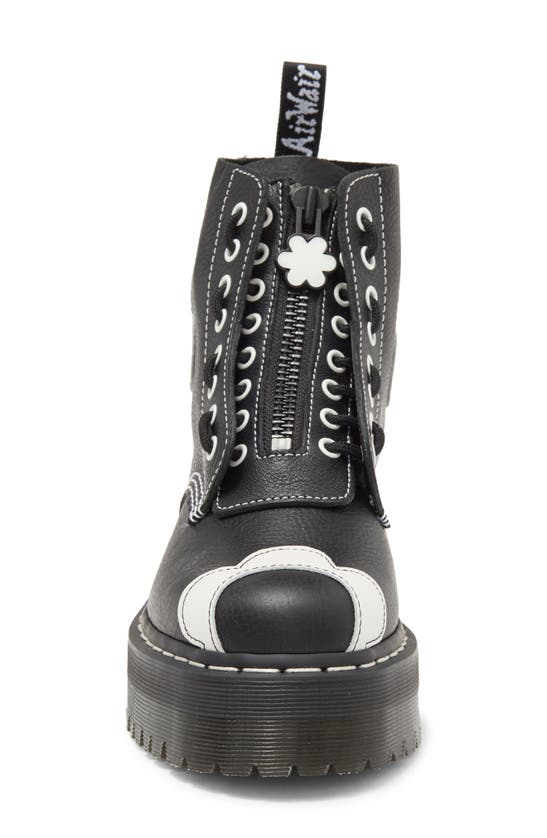 Shop Dr. Martens' Sinclair Platform Boot In Black/ White Pisa