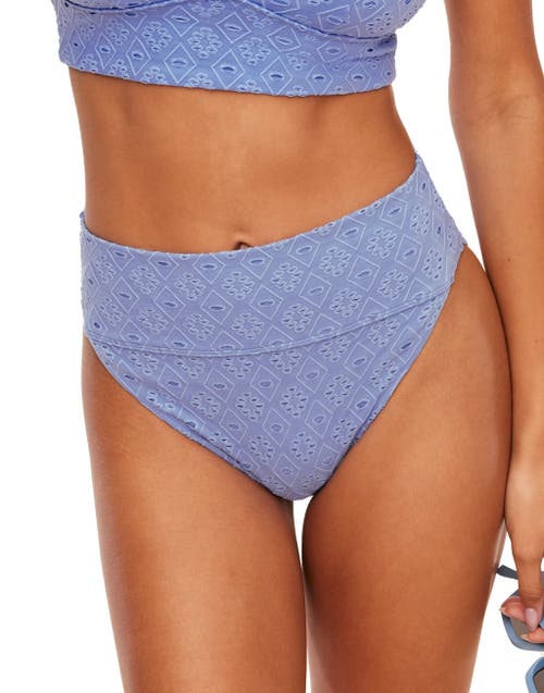 Shop Adore Me Madelaine Swimwear High-waisted Bikini Bottom In Medium Blue