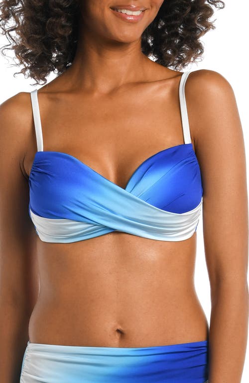 La Blanca Ocean Twist Front Bikini Top Sapphire at Nordstrom,