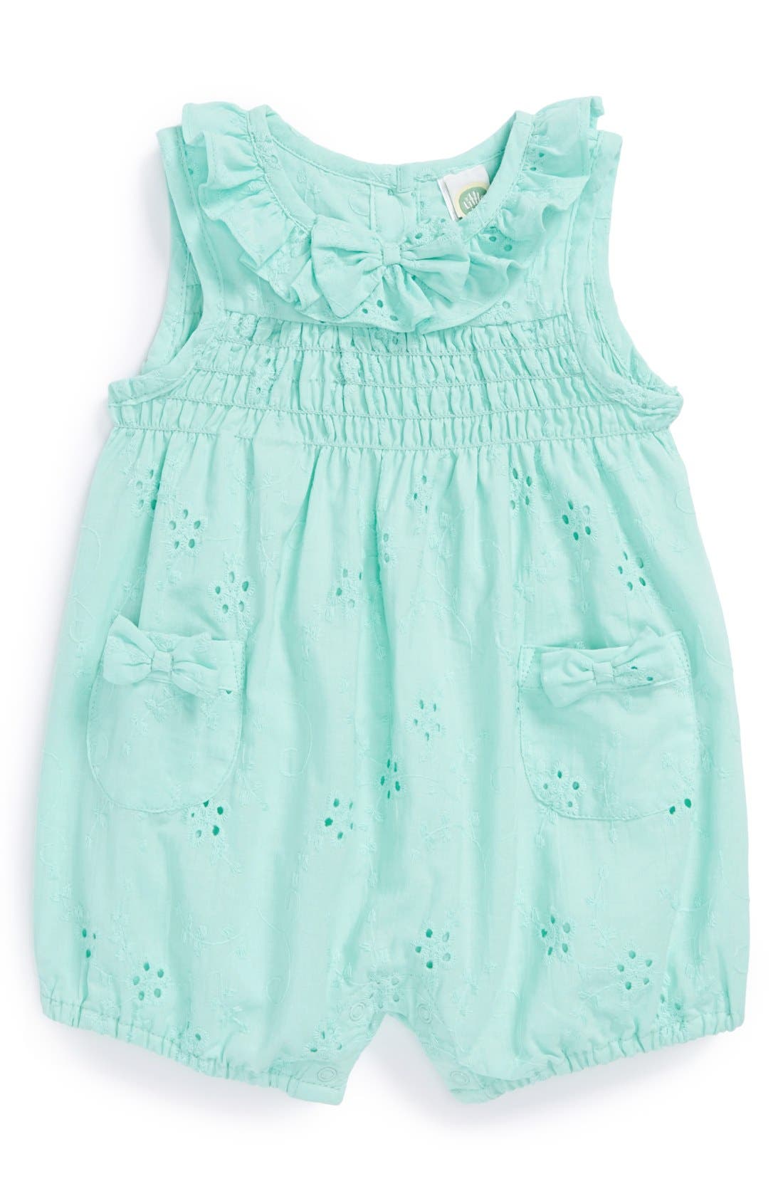 Little Me Eyelet Embroidered Romper (Baby Girls) Nordstrom