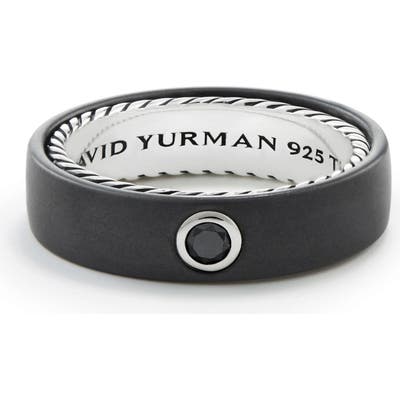 David Yurman Streamline Band Ring With Black Diamond, m