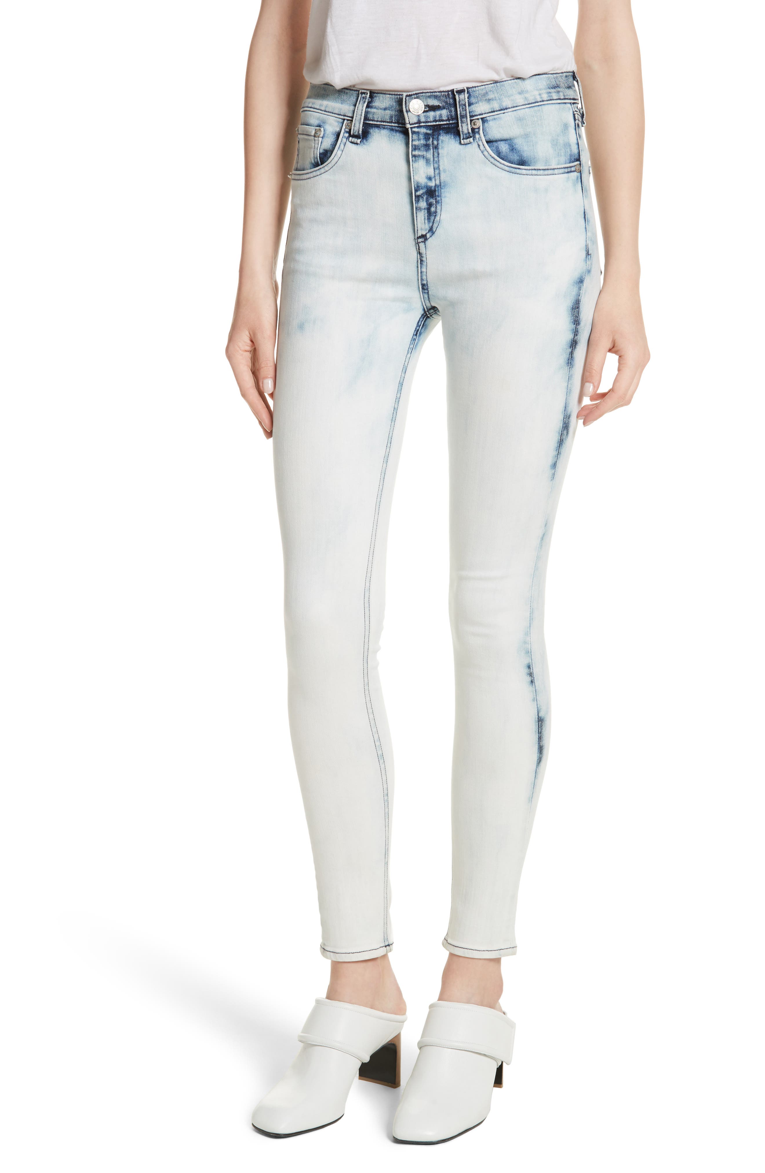 skinny bleached jeans