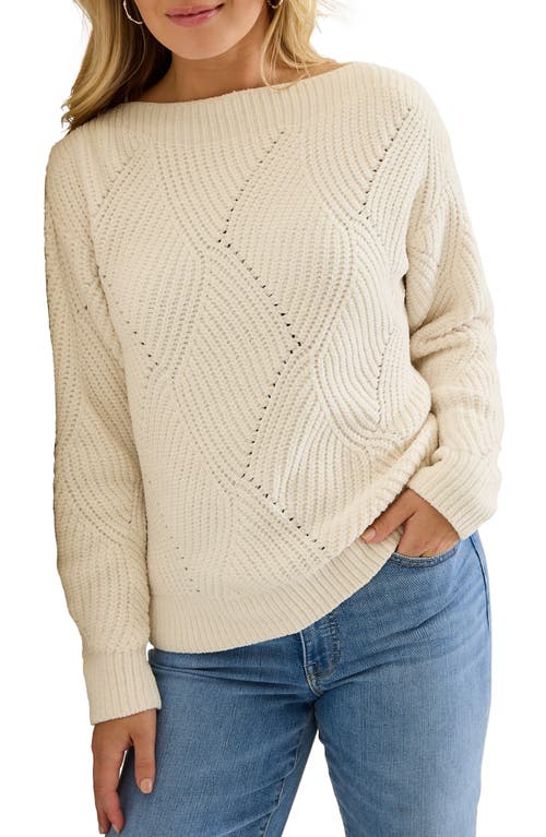 Shop Tommy Bahama Shell St. Luna Boat Neck Sweater In Coconut