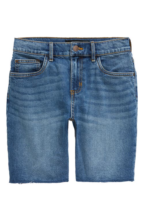 Treasure & Bond Kids' Raw Hem Relaxed Fit Denim Shorts Medium Wave Wash at Nordstrom,