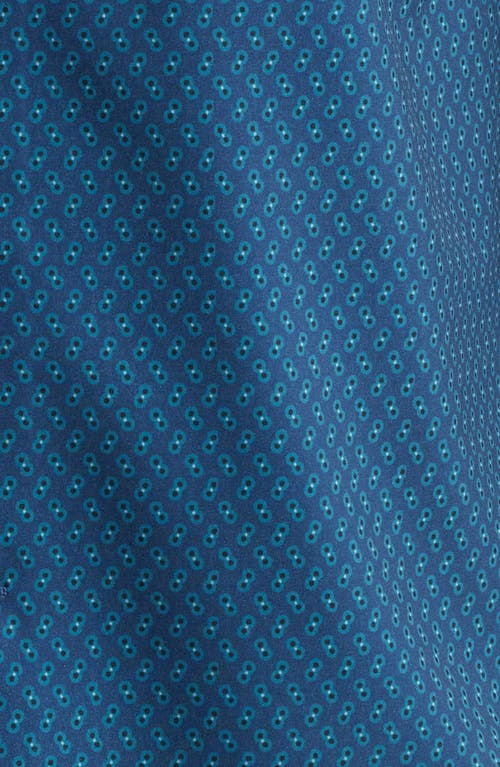 Nordstrom Trim Fit Double Dot Stretch Button-up Shirt In Navy- Teal Odie Dot