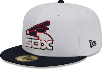 Men's Chicago White Sox New Era White/Black Optic 59FIFTY Fitted Hat
