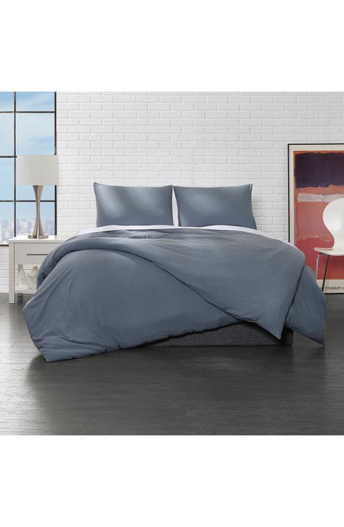 Ella Jayne Home Triple Brushed Duvet Cover & Sham Set In Charcoal