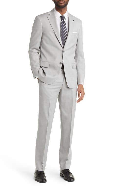 Hart Schaffner Marx New York Soft Grey Wool Suit in Light Grey