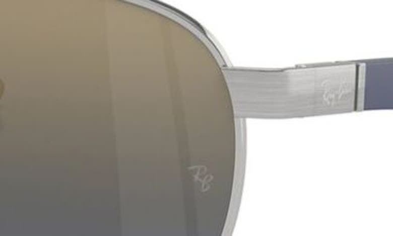 Shop Ray Ban Ray-ban 56mm Polarized Irregular Sunglasses In Silver