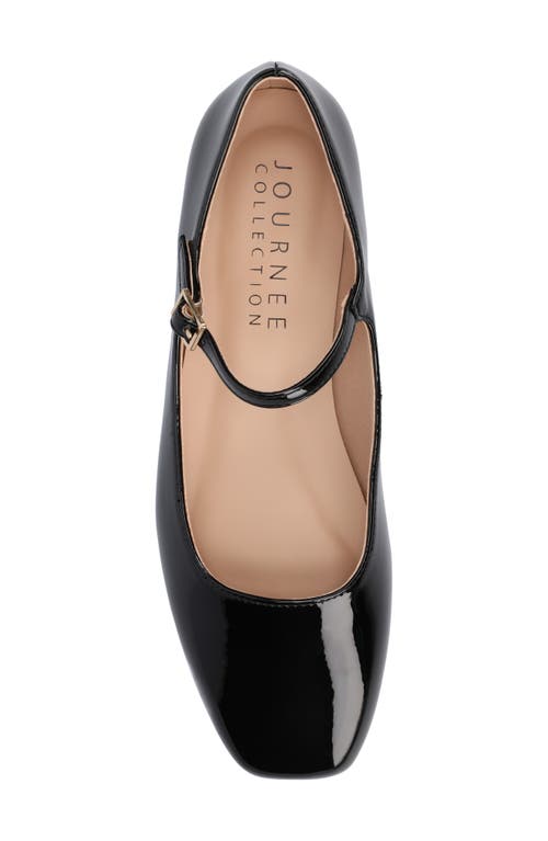 Shop Journee Collection Carrie Mary Jane Flat In Patent/black